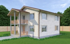 Проект дома из теплоблоков 162 2 10 M2