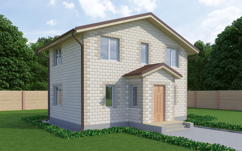 Проект дома из теплоблоков 78 2 9 M2