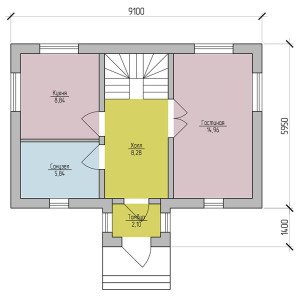 Проект дома из теплоблоков 78 2 9 M2